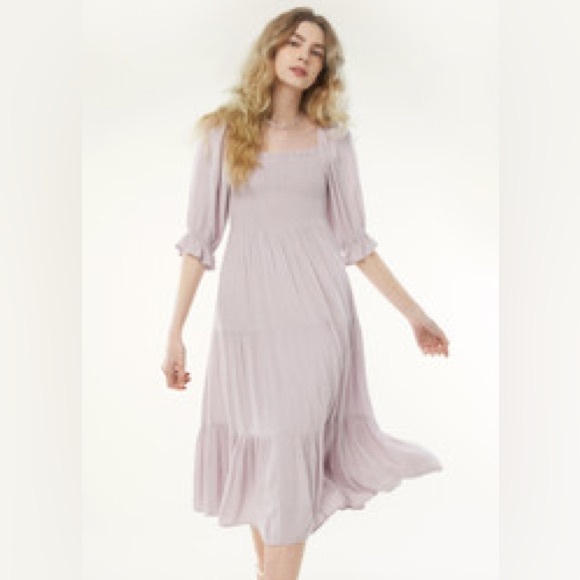 OAK + FORT / Smoked Midi Dress - Picture 3 of 3